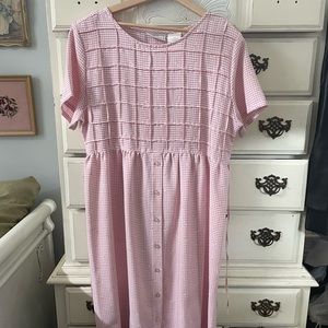 Vintage pink gingham dress by Erika Studio